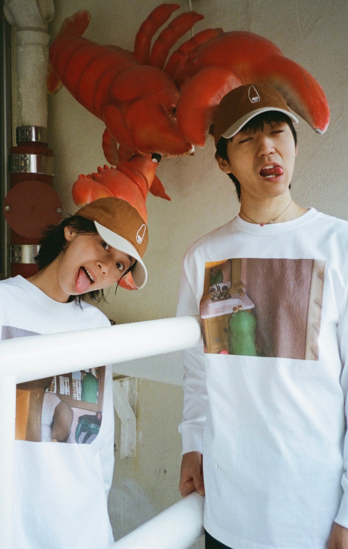 Pureeman with mirror’s white long-sleeve shirt