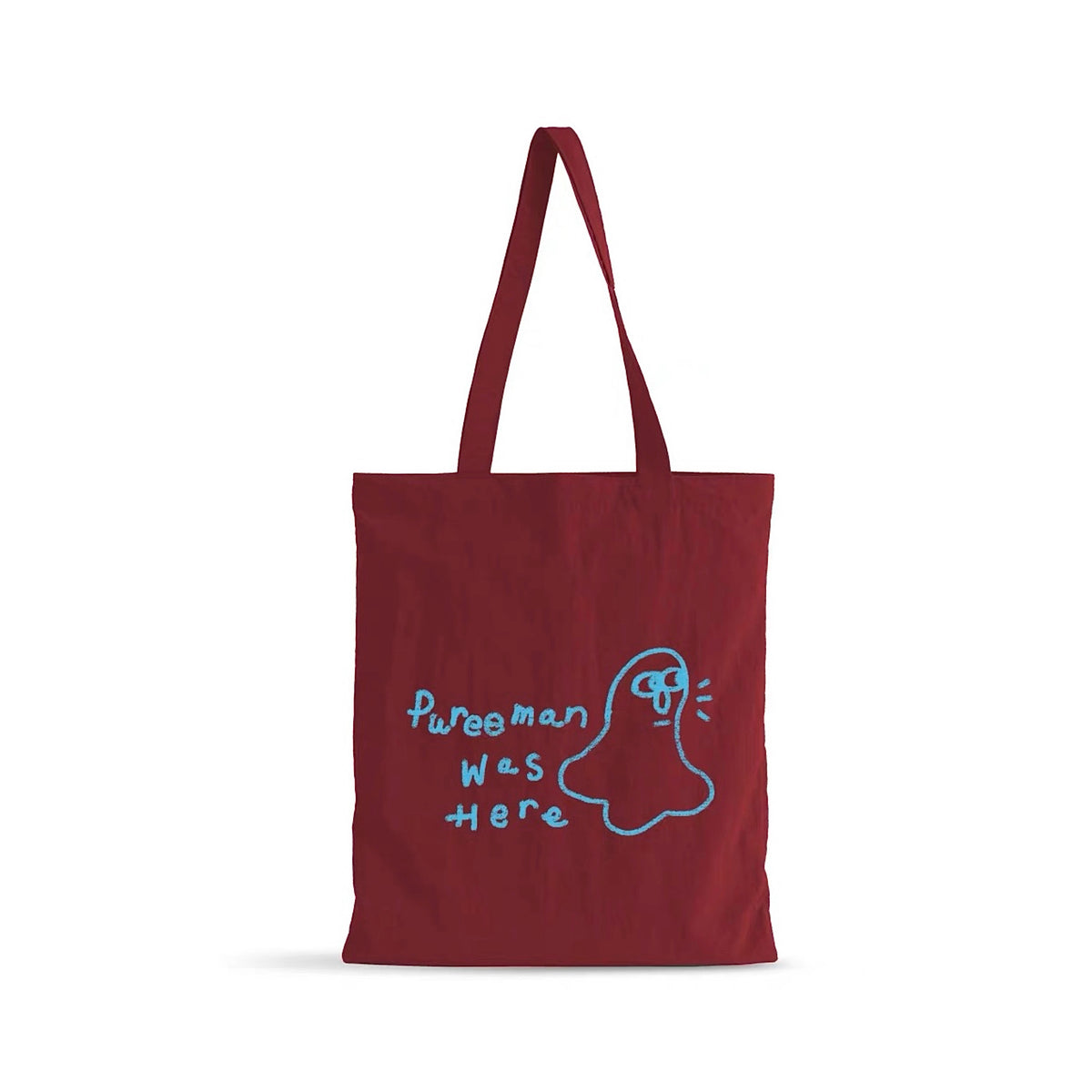 Pureeman’s burgundy tote bag