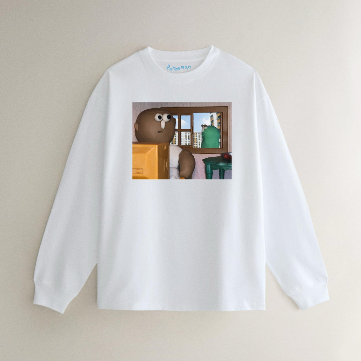 Pureeman & Lamp’s white long-sleeve shirt