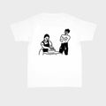 荷里玉 & 常歡 (ghost)’s white short-sleeve shirt