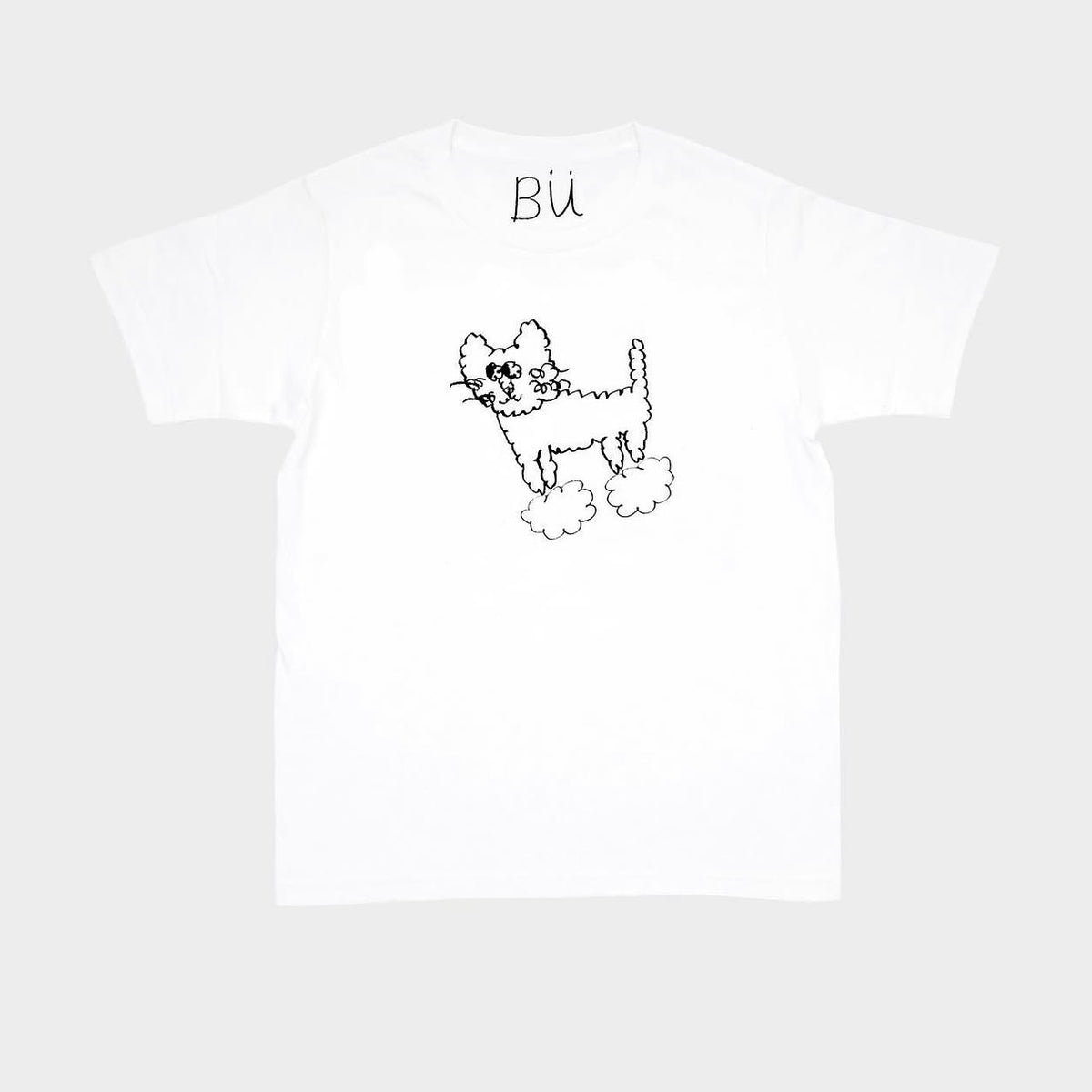 bu’s white short-sleeve shirt