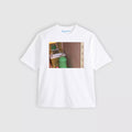 Pureeman with mirror’s white short-sleeve shirt